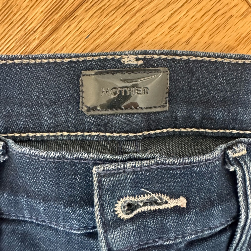MOTHER Dark Blue Ankle Jeans - Picture 2 of 6